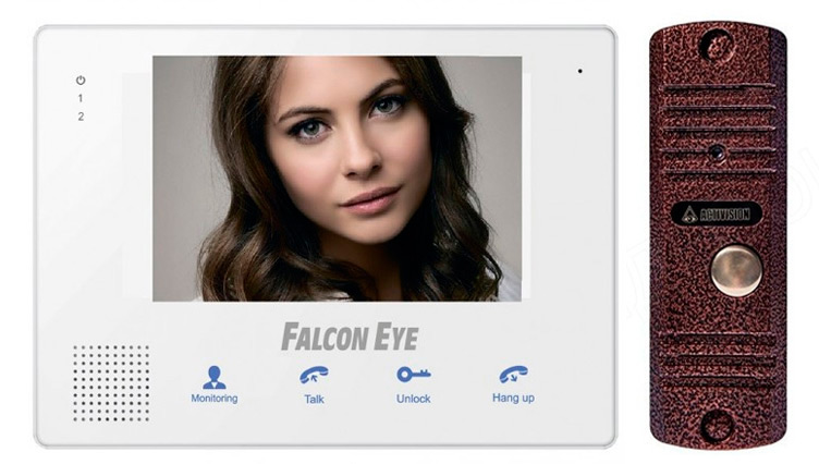 Цветной монитор видеодомофона Falcon FE-IP70M с вызывной видеопанелью AVC-305C (комплект для квартиры)